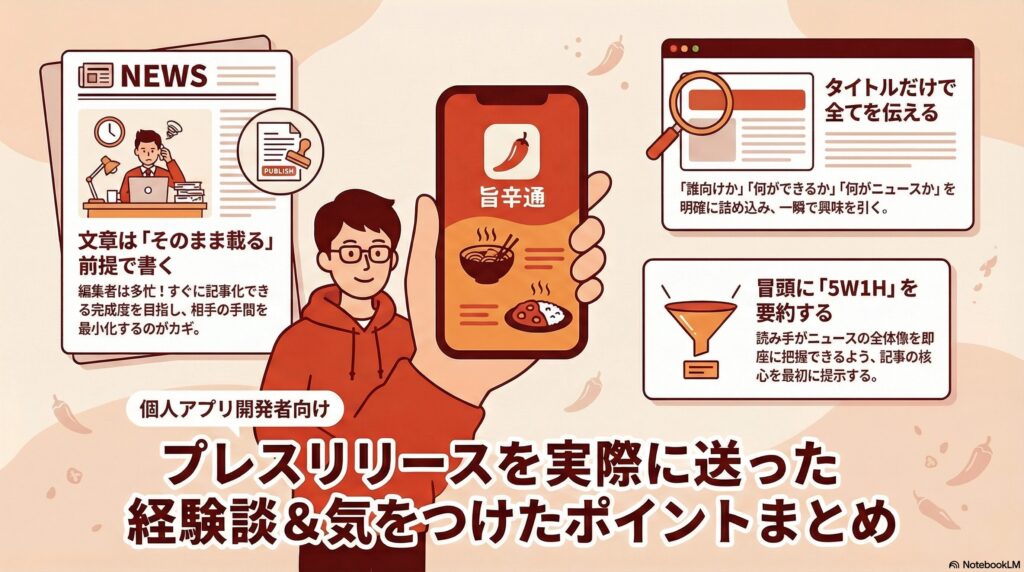 【個人アプリ開発者向け】プレスリリースを実際に送った経験談＆気をつけたポイントまとめ